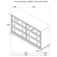 Pembroke 6-drawer Bedroom Dresser Cabinet Washed Oak - Discount Furniture Connection