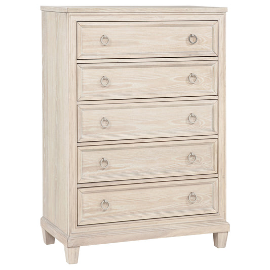 Pembroke 5-drawer Chest of Drawers Washed Oak
