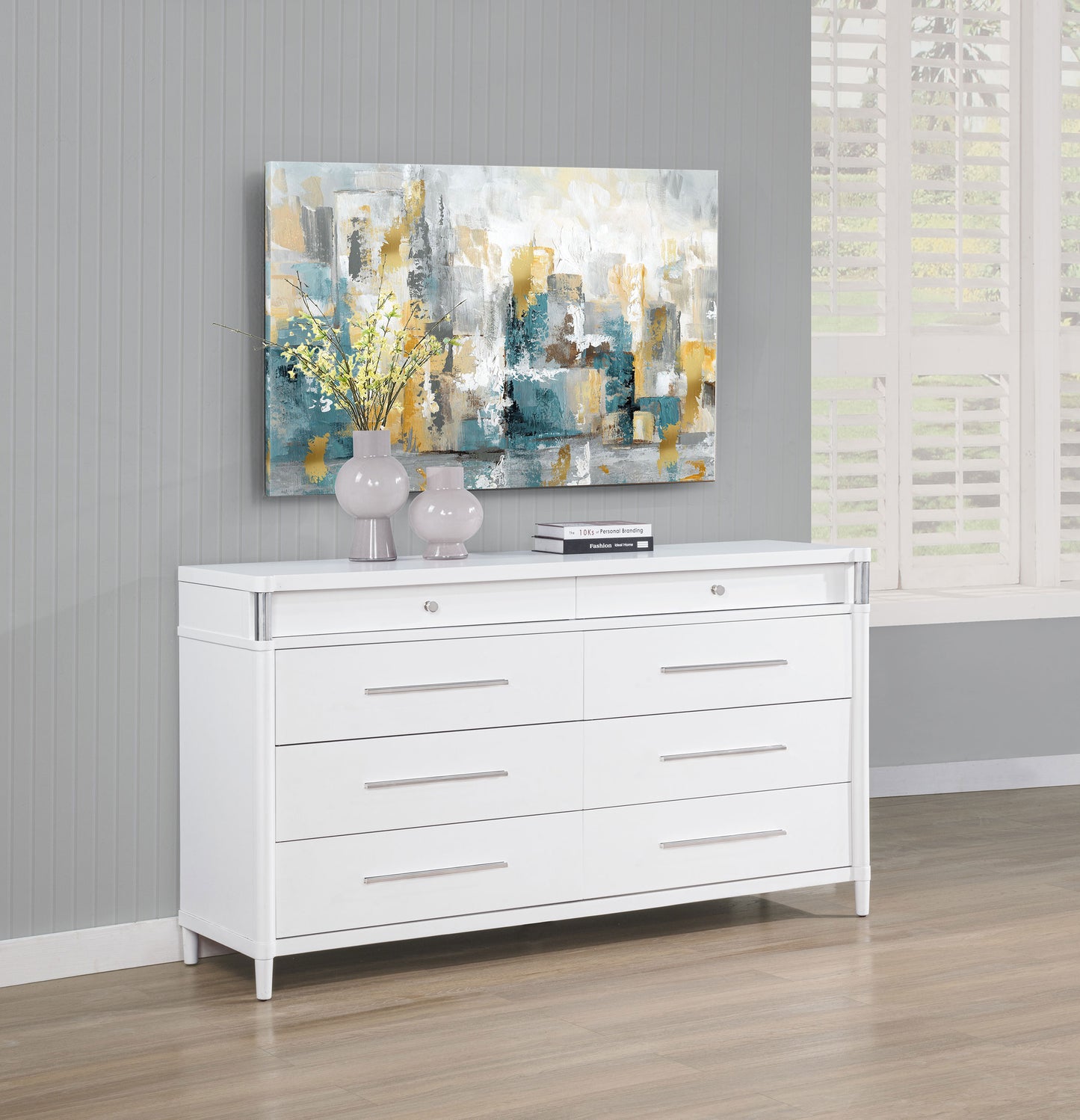 Gracemont 8-drawer Bedroom Dresser Cabinet White - Discount Furniture Connection