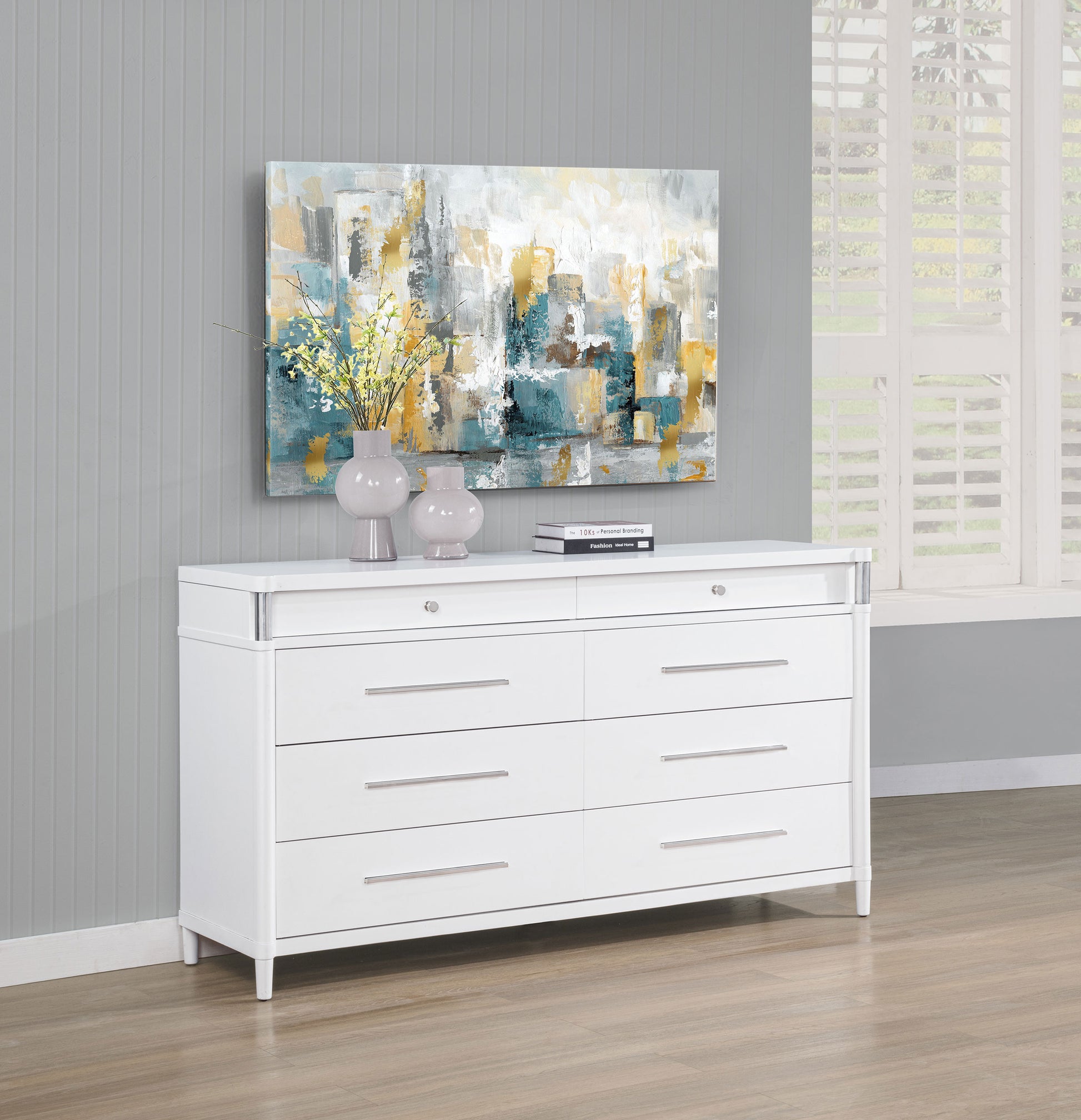 Gracemont 8-drawer Bedroom Dresser Cabinet White - Discount Furniture Connection