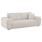 Burnett 4-piece Chenille Upholstered Sofa Set Ivory - Discount Furniture Connection