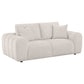 Burnett 4-piece Chenille Upholstered Sofa Set Ivory - Discount Furniture Connection