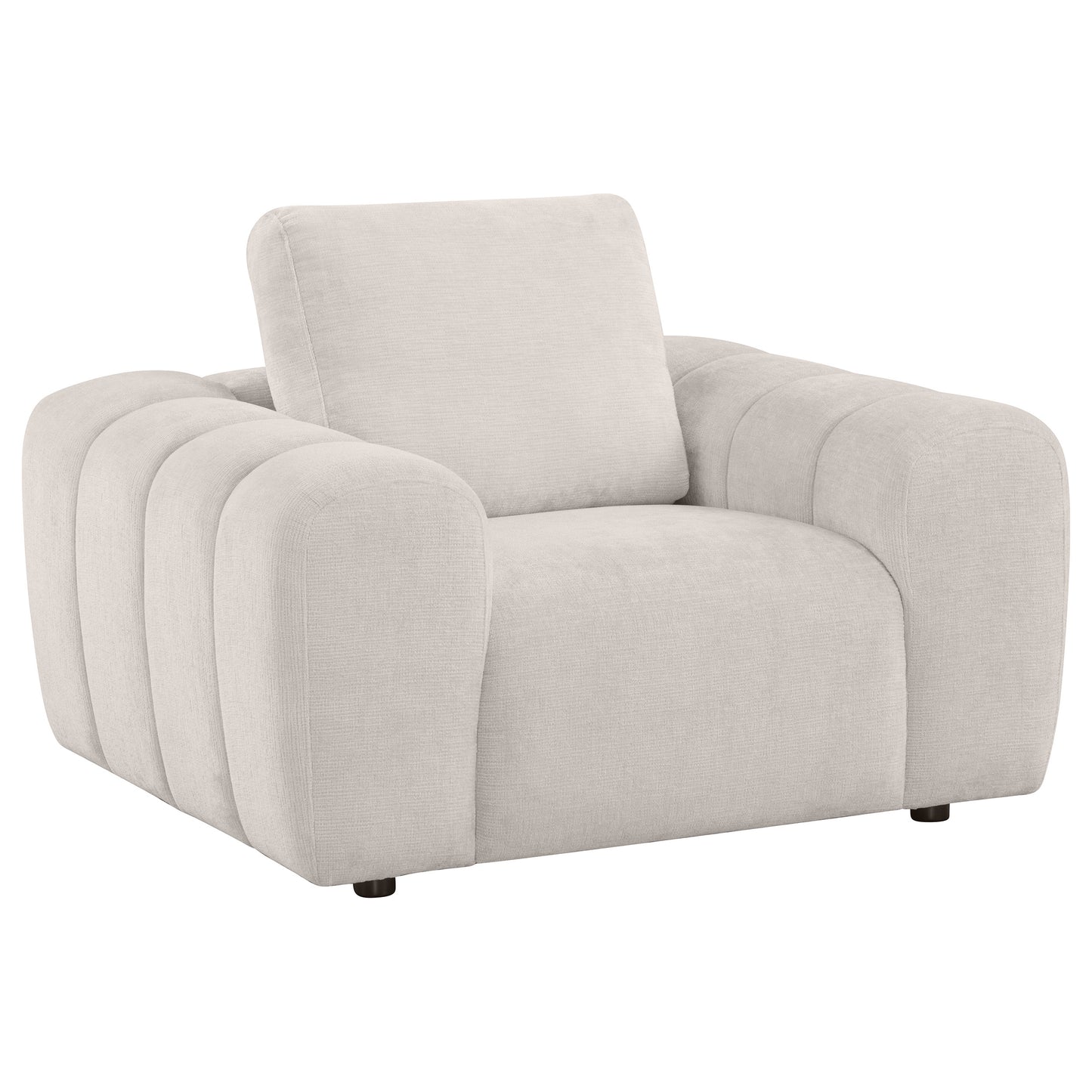 Burnett 4-piece Chenille Upholstered Sofa Set Ivory - Discount Furniture Connection