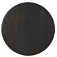 Leandro 7-piece Round Dining Table Set Burnished Black