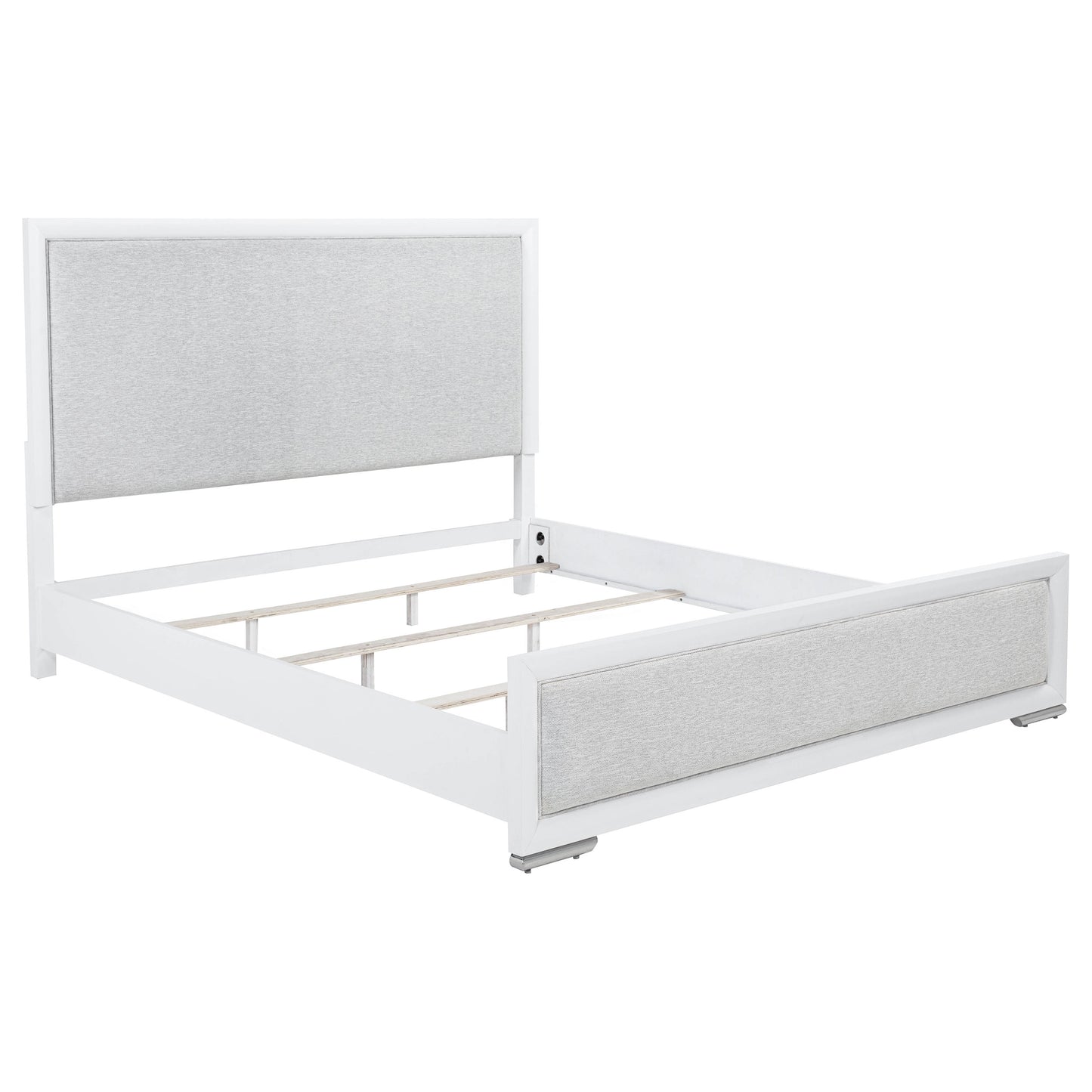 Gracemont 57-inch Eastern King Panel Bed Grey and White - Discount Furniture Connection