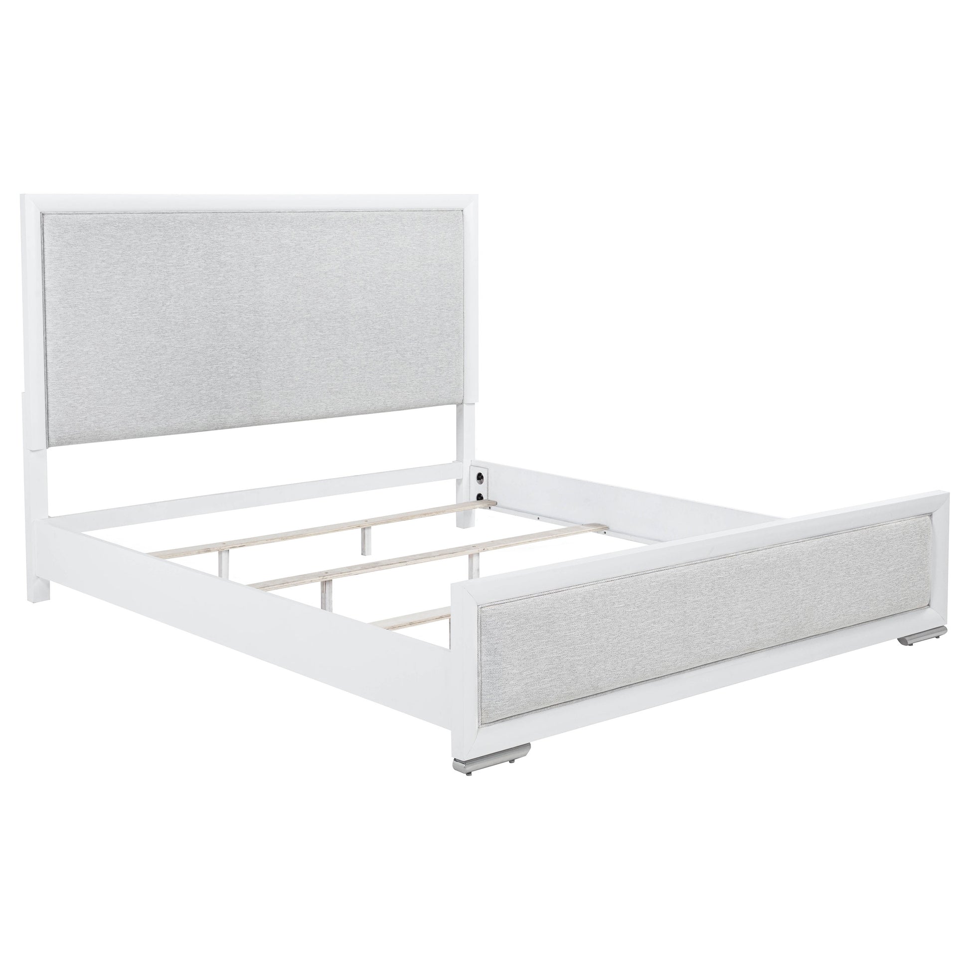 Gracemont 57-inch Eastern King Panel Bed Grey and White - Discount Furniture Connection