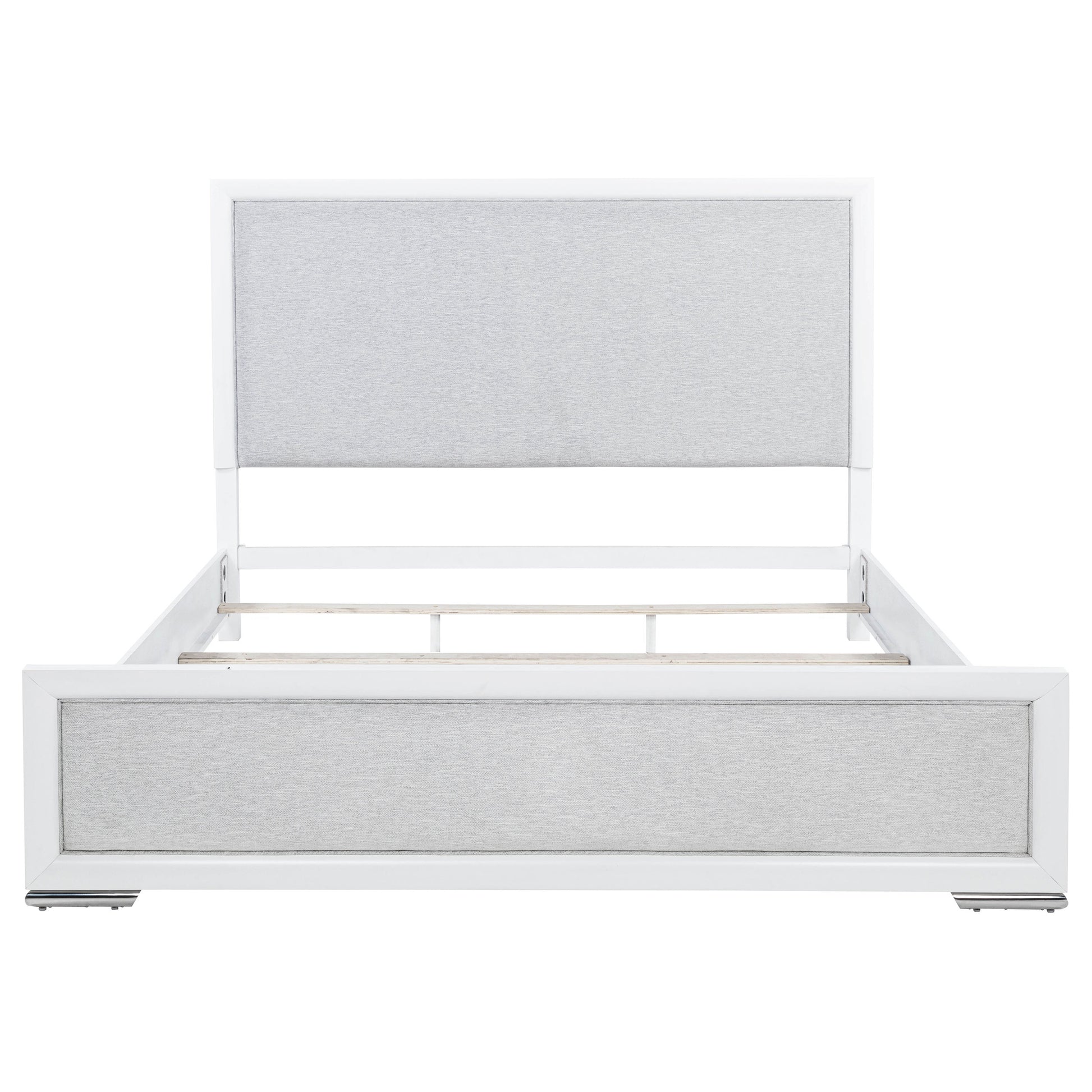 Gracemont 57-inch Eastern King Panel Bed Grey and White - Discount Furniture Connection