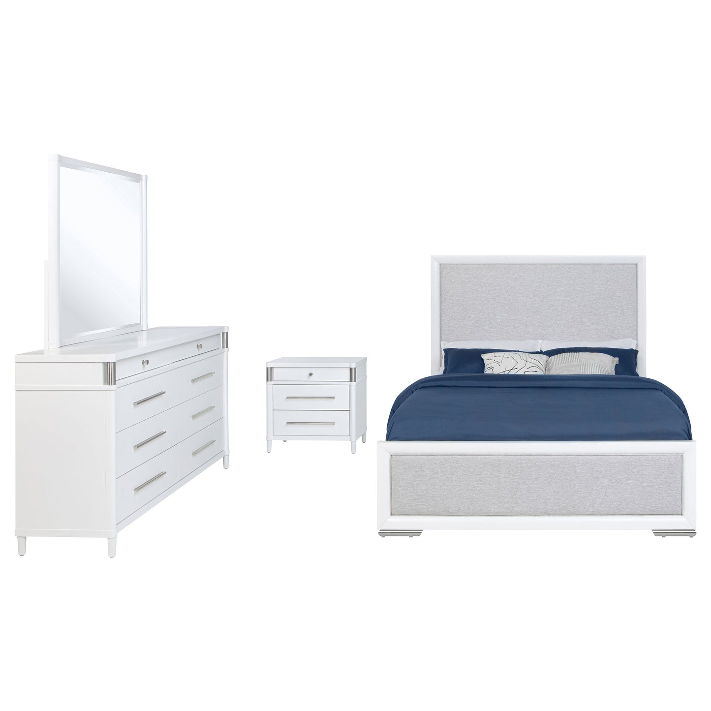 Gracemont 4-piece Eastern King Bedroom Set White - Discount Furniture Connection