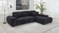 Octavia Upholstered Sectional Chaise Sofa Black - Discount Furniture Connection
