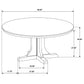 Hartville 7-piece Round Dining Table Set Natural Light Brown