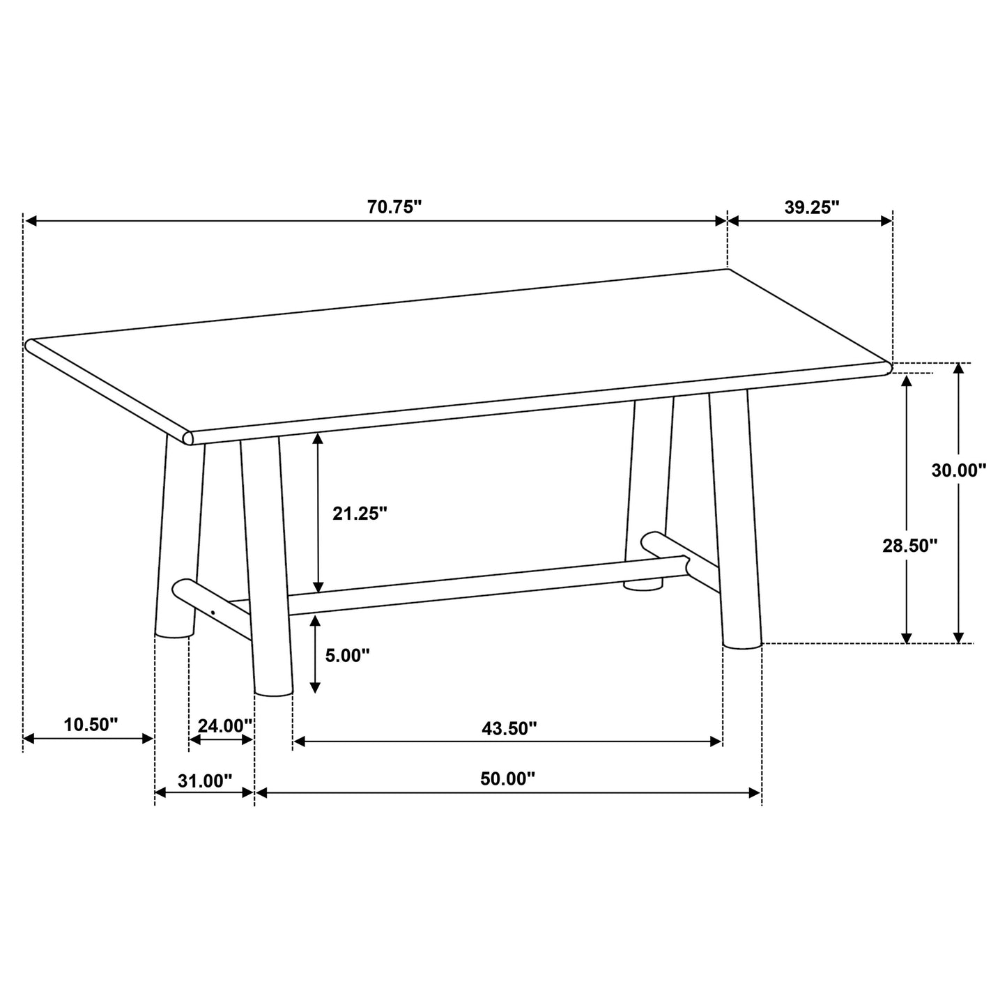 Duncan 7-piece Rectangular Wood Dining Table Set Washed Oak - Discount Furniture Connection