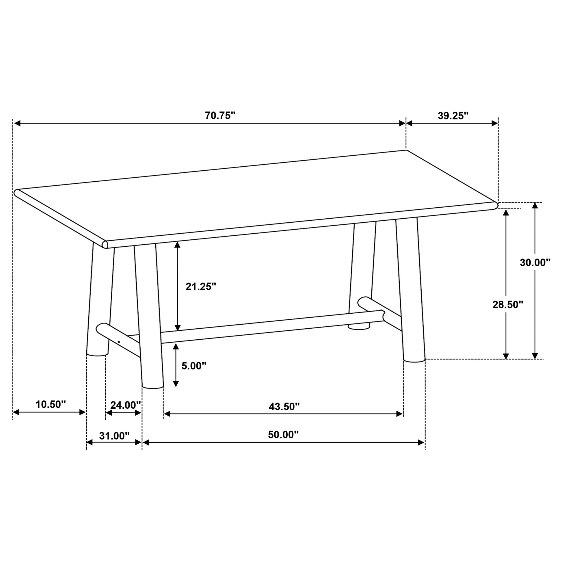 Duncan 7-piece Rectangular Wood Dining Table Set Washed Oak - Discount Furniture Connection
