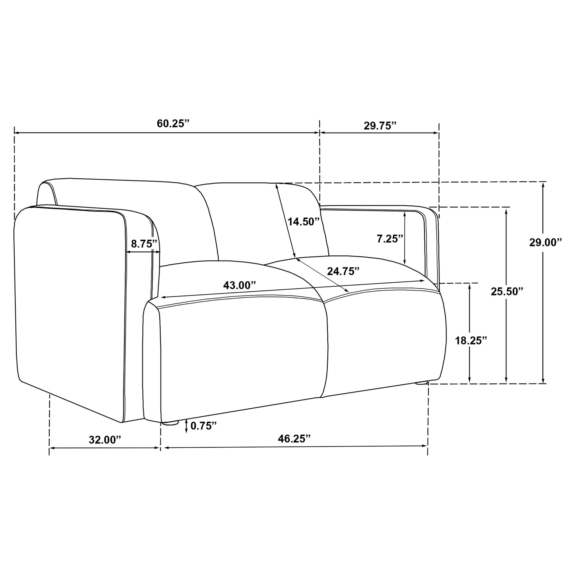 Dorset 3-piece Upholstered Round Track Arm Sofa Set Brown - Discount Furniture Connection