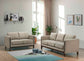 Islington 2-piece Upholstered Panel Arm Sofa Set Taupe - Discount Furniture Connection