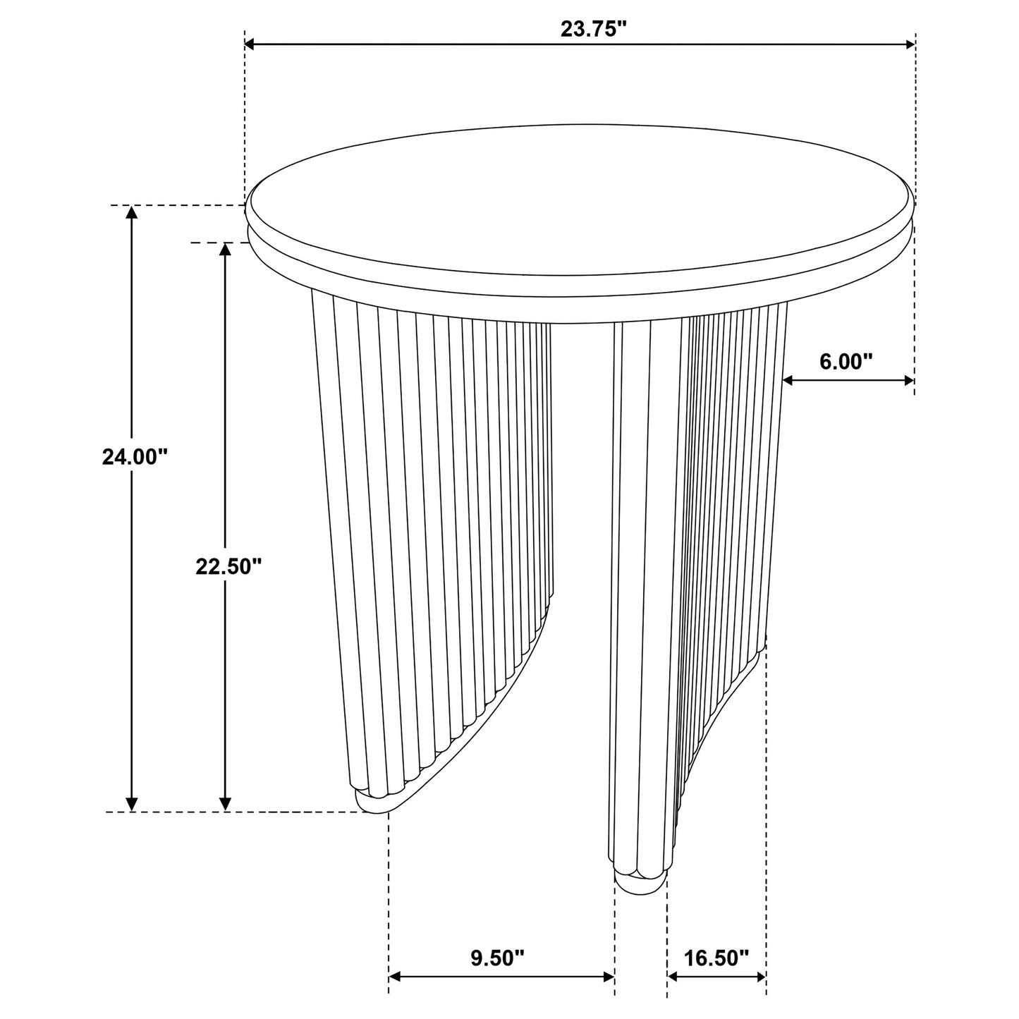 Adina Round Wood Side End Table Distressed Light Brown - Discount Furniture Connection
