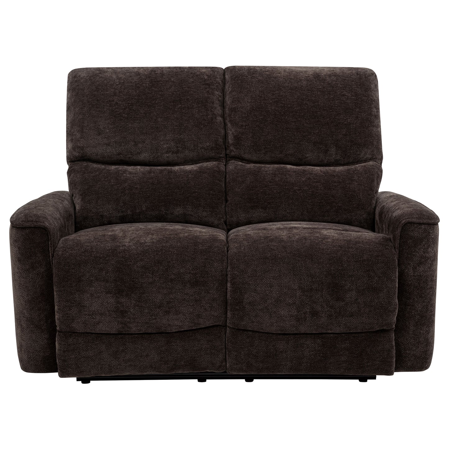 Navarro Chenille Upholstered Reclining Loveseat Dark Brown