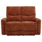 Navarro Chenille Upholstered Reclining Loveseat Burnt Orange