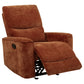 Navarro Chenille Upholstered Glider Recliner Burnt Orange - Discount Furniture Connection