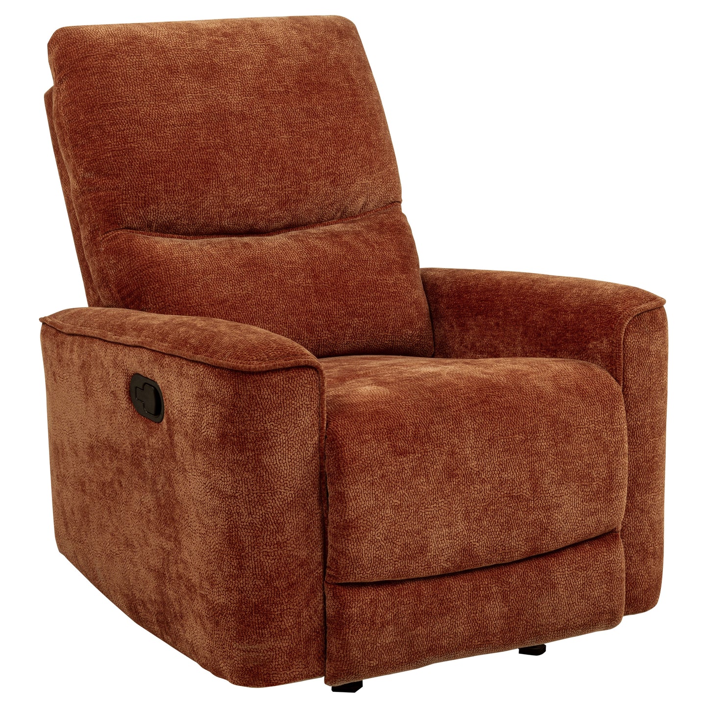 Navarro Chenille Upholstered Glider Recliner Burnt Orange - Discount Furniture Connection