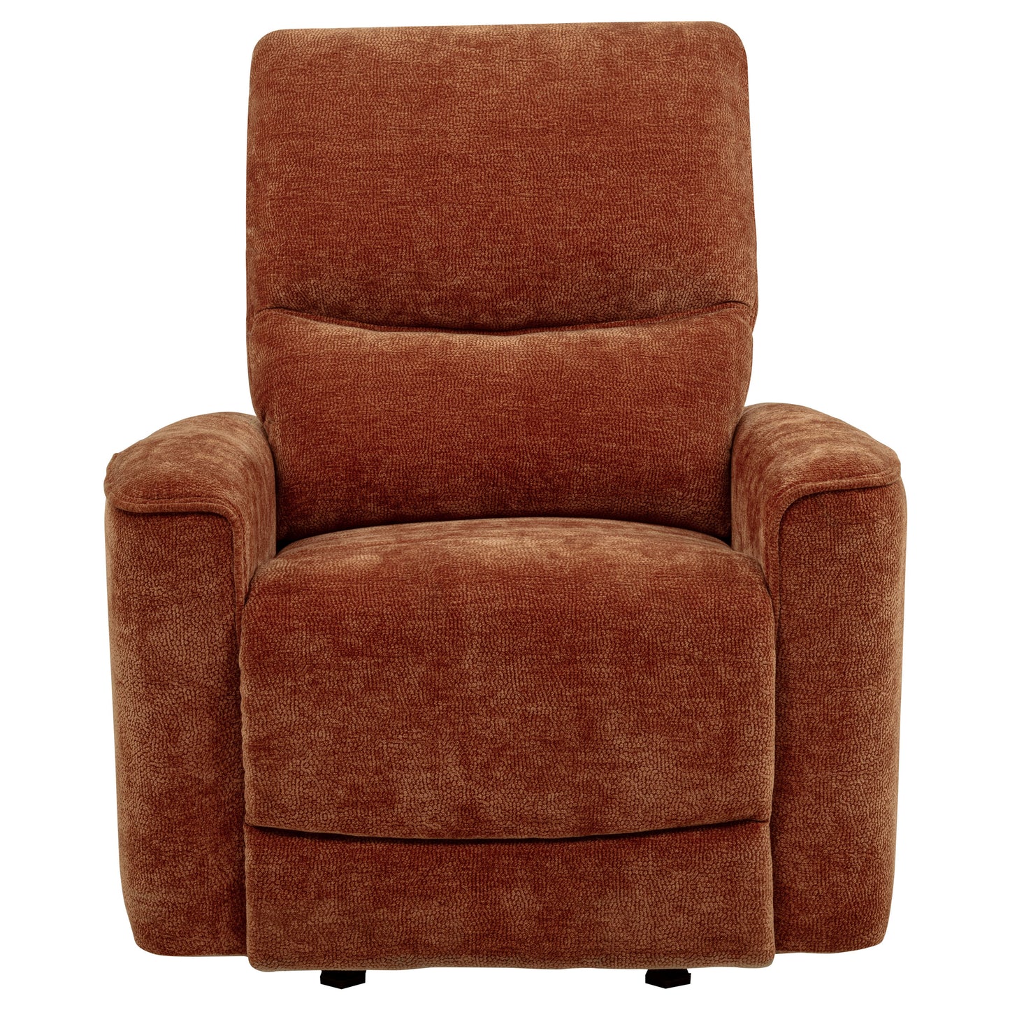 Navarro Chenille Upholstered Glider Recliner Burnt Orange - Discount Furniture Connection