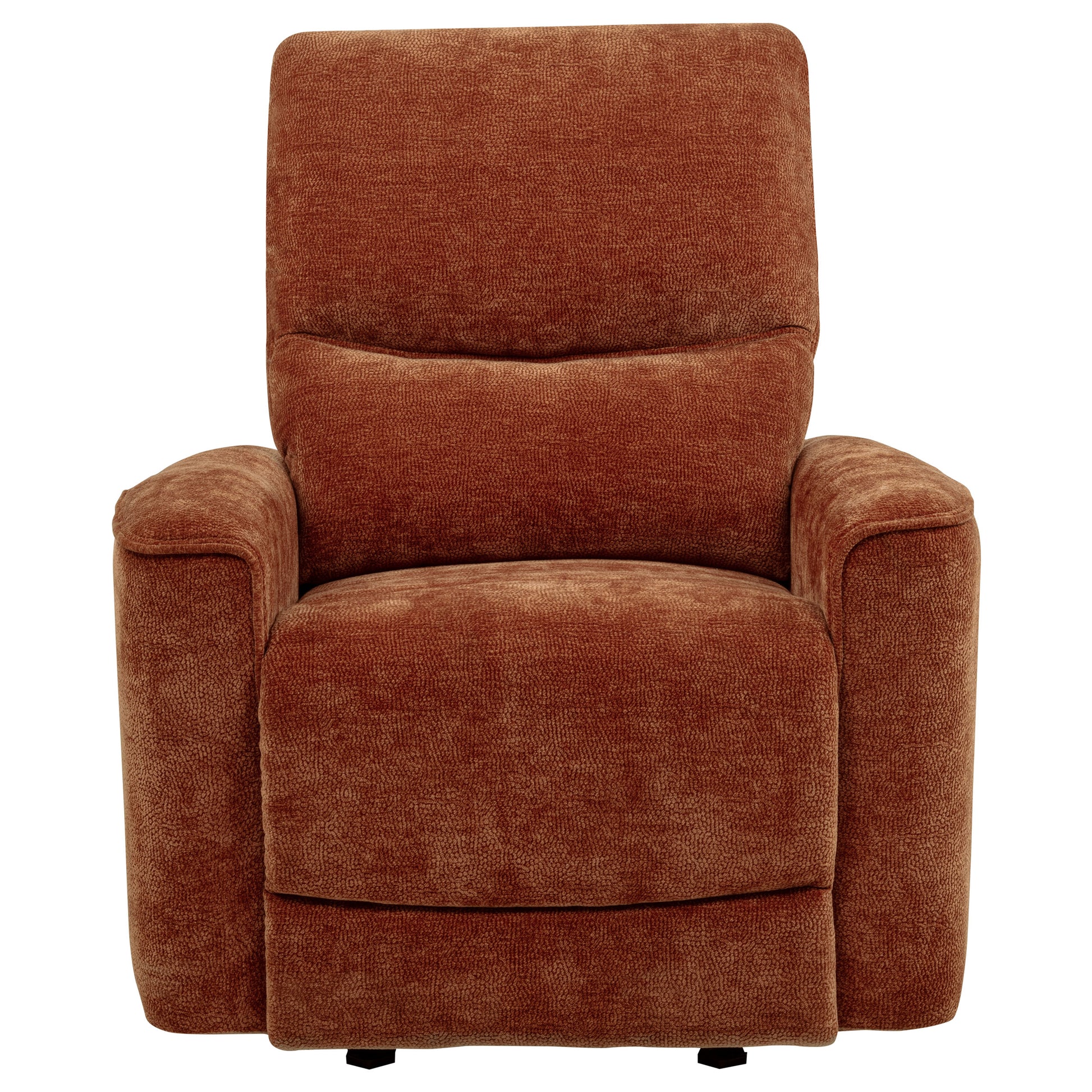 Navarro Chenille Upholstered Glider Recliner Burnt Orange - Discount Furniture Connection