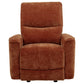 Navarro Chenille Upholstered Glider Recliner Burnt Orange - Discount Furniture Connection