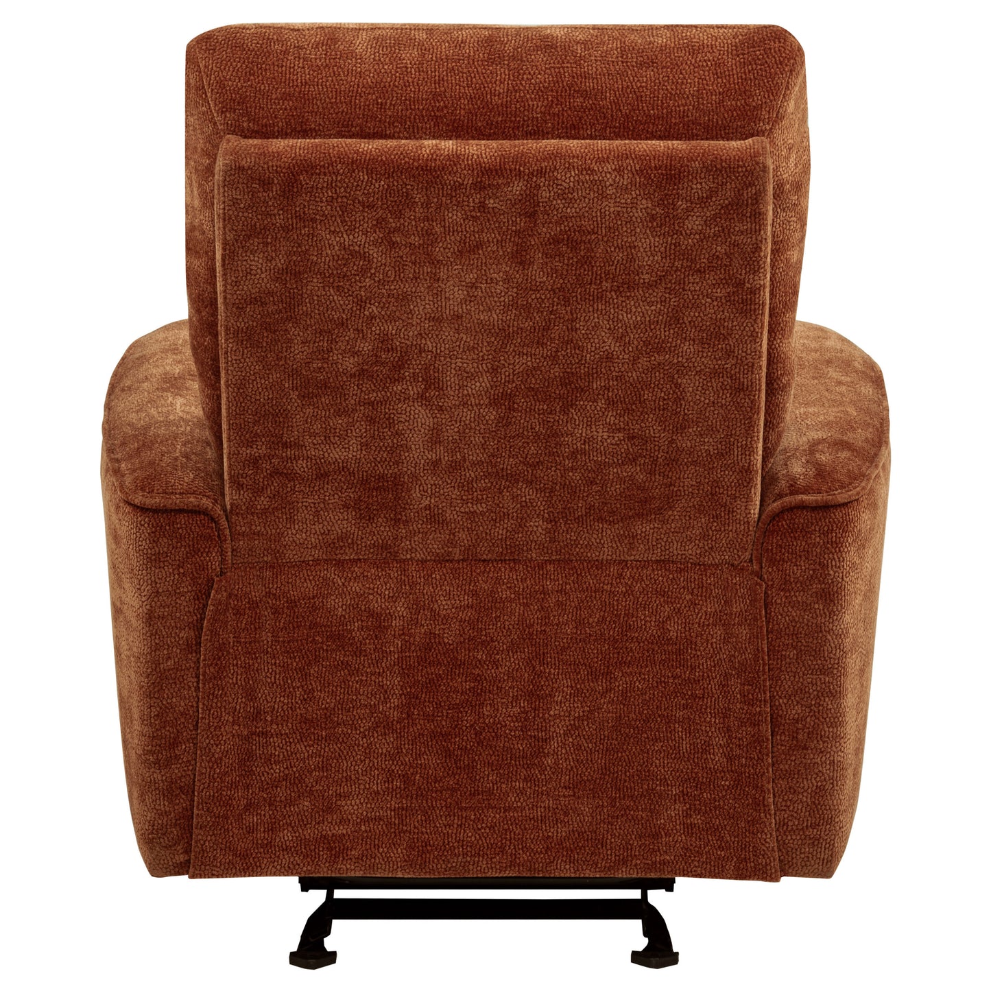Navarro Chenille Upholstered Glider Recliner Burnt Orange - Discount Furniture Connection