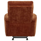 Navarro Chenille Upholstered Glider Recliner Burnt Orange - Discount Furniture Connection