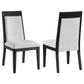 Brookmead Dining Side Chair Ivory and Black (Set of 2) - Discount Furniture Connection
