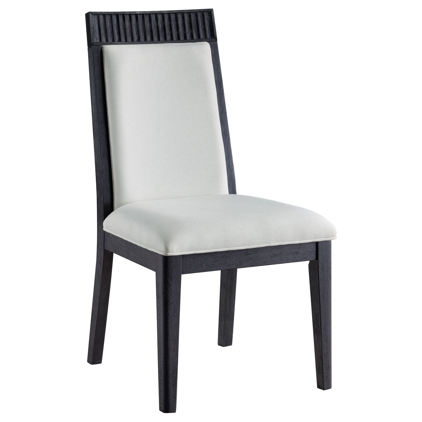 Brookmead Dining Side Chair Ivory and Black (Set of 2) - Discount Furniture Connection