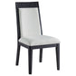 Brookmead Dining Side Chair Ivory and Black (Set of 2) - Discount Furniture Connection