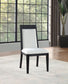 Brookmead Dining Side Chair Ivory and Black (Set of 2) - Discount Furniture Connection