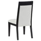 Brookmead Dining Side Chair Ivory and Black (Set of 2) - Discount Furniture Connection