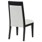 Brookmead Dining Side Chair Ivory and Black (Set of 2) - Discount Furniture Connection