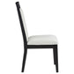 Brookmead Dining Side Chair Ivory and Black (Set of 2) - Discount Furniture Connection