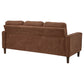 Bowen II Fabric Upholstered Track Arm Sofa Rust