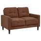 Bowen II Fabric Upholstered Track Arm Loveseat Rust