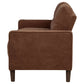 Bowen II Fabric Upholstered Track Arm Loveseat Rust