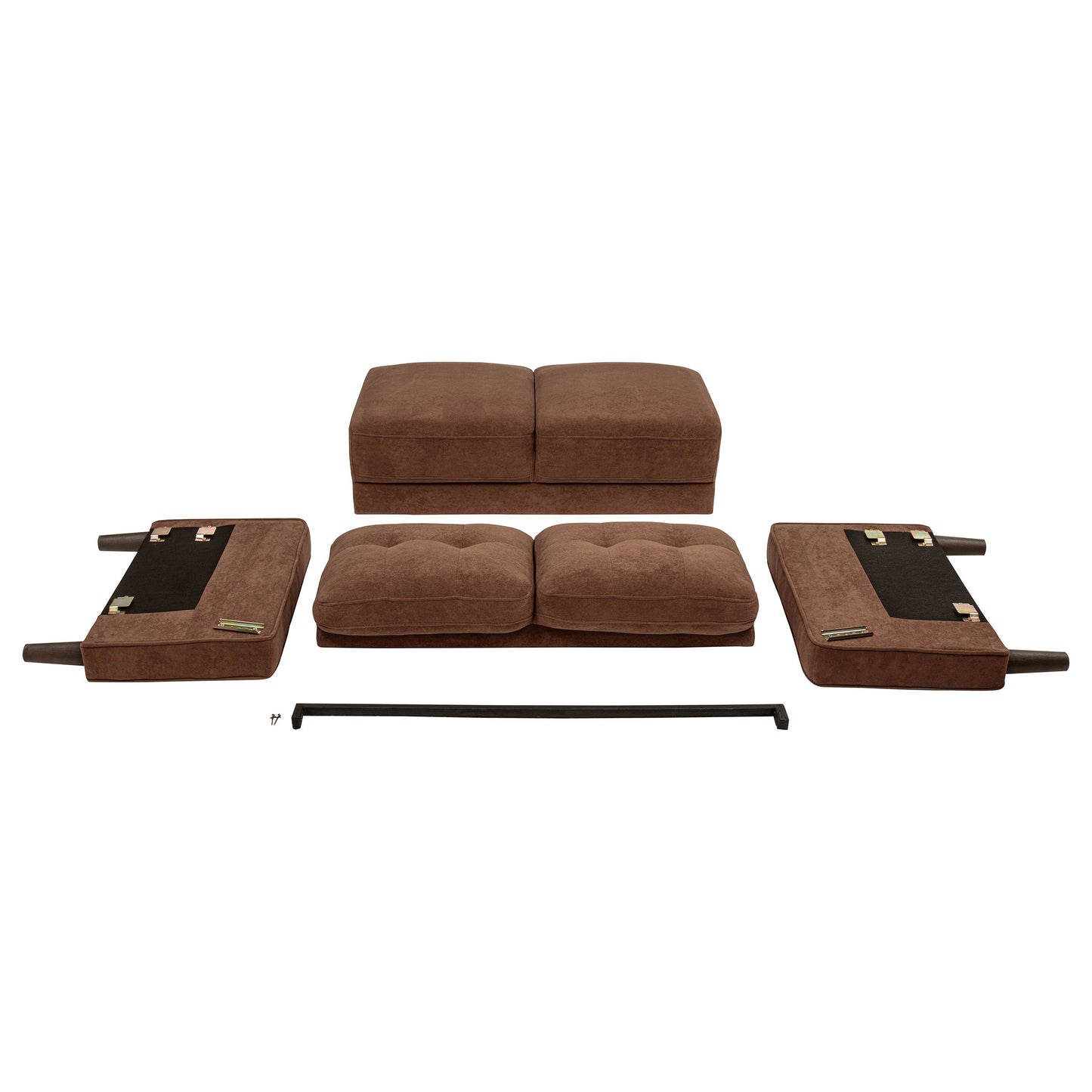 Bowen II Fabric Upholstered Track Arm Loveseat Rust