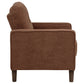 Bowen II Fabric Upholstered Track Arm Accent Chair Rust