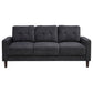 Bowen II 2-piece Upholstered Track Arm Sofa Set Steel Grey