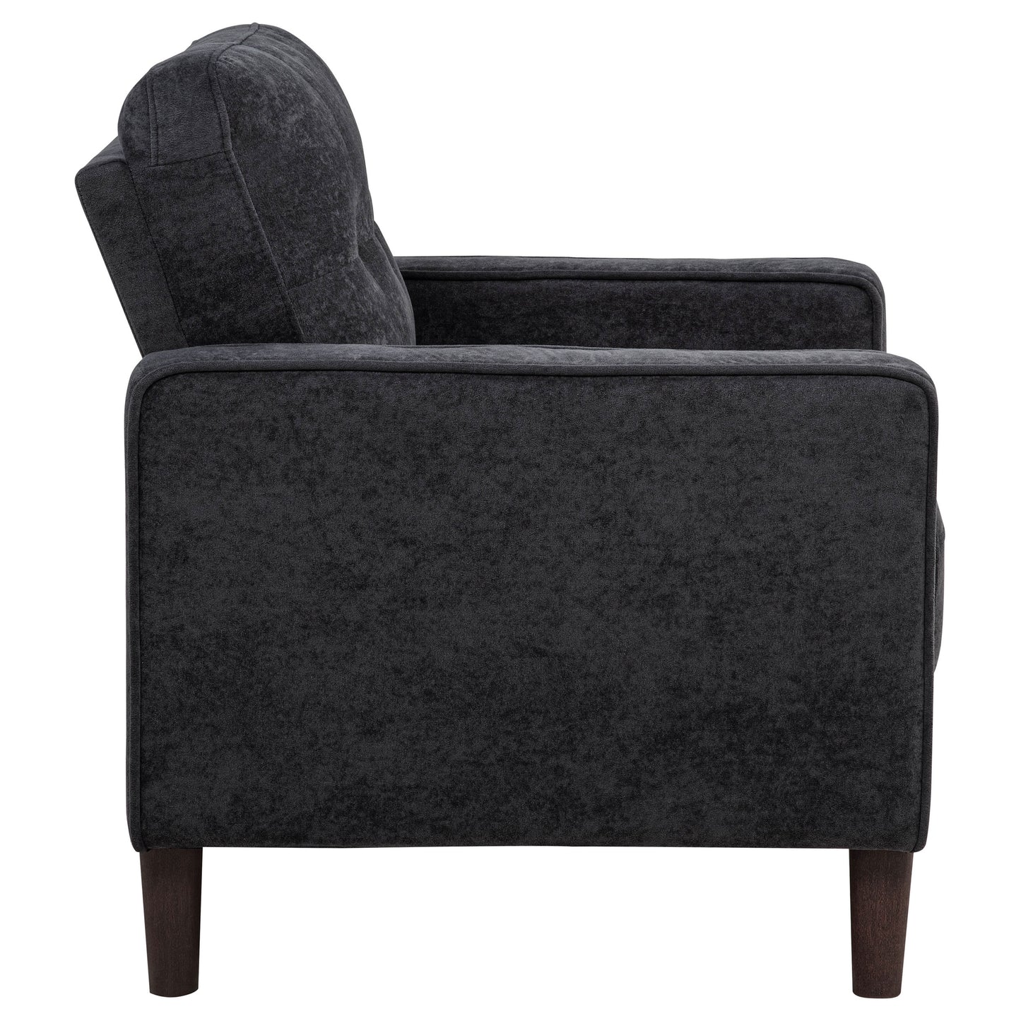 Bowen II Fabric Upholstered Track Arm Chair Steel Grey