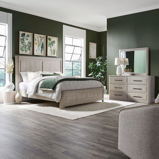 Modern Play - King Panel Bed, Dresser & Mirror