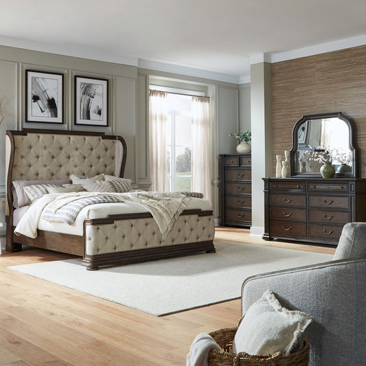 Provence Park - King Shelter Bed, Dresser & Mirror, Chest