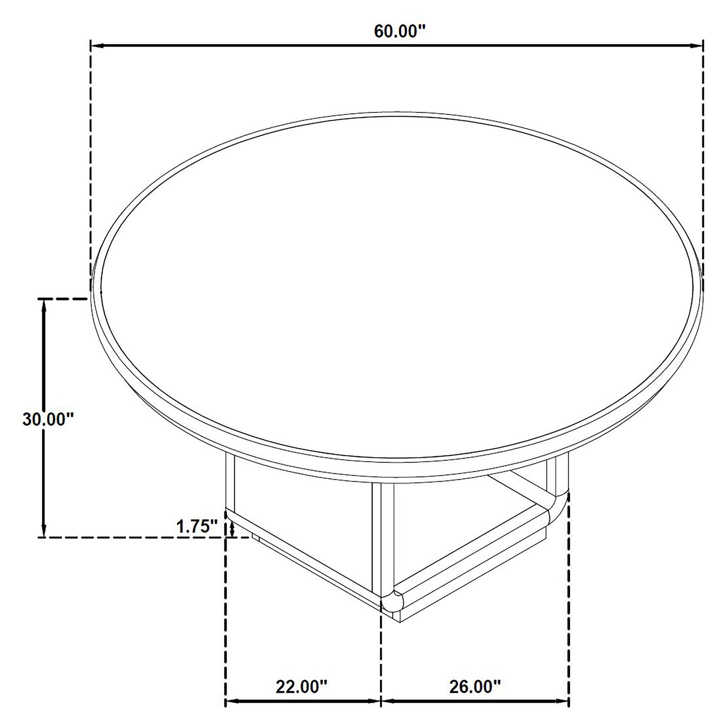 Leandro 5-piece Round Dining Table Set Burnished Black