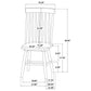 Andrews Windsor Spindle Back Dining Side Chair White (Set of 2)