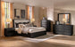 Leandro 55-inch Queen Wingback Bed Burnished Black
