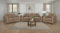 Scotland Faux Leather Upholstered Track Arm Loveseat Brown - Discount Furniture Connection