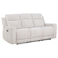 Kennett 3-piece Chenille Power Reclining Sofa Set Ivory