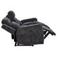 Kennett Chenille Upholstered Power Reclining Sofa Dark Grey